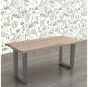 2er Set Tischgestell Grau 30x43 cm Tischuntergestell Tischkufen Tischbeine Stahl Bild 2