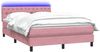 vidaXL Boxspringbett mit Matratze & LED Rosa 140x210 cm Samt 3317174 Bild 3
