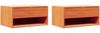vidaXL Nachttisch 2 pcs Wachsbraun 50 x 32,5 x 24 cm Massivholz Kiefer 873480 Bild 2