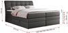 Boxspringbett, Stauraumbett, Bett mit Multipocket-Matratze und Topper - GOLD-10-KING - 180x200cm - Dunkelgrau Kunstleder - H3 Bild 5