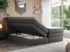 Boxspringbett, Stauraumbett, Bett mit Multipocket-Matratze und Topper - GOLD-10-KING - 180x200cm - Dunkelgrau Kunstleder - H3 Bild 2