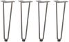 vidaXL Haarnadelbeine für Couchtisch 4 Stk. Naturstahl 42 cm Massivstahl 4012423 Bild 2