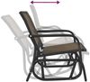 vidaXL Garten-Schaukelstuhl Braun 61 x 76 x 87 cm Textilene & Stahl 362711 Bild 5