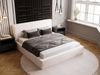 GRAINGOLD Monaco Doppelbett 200x200, Polsterbett mit Bettkasten und Kopfteil, Velour-Stoff, Creme Bild 3
