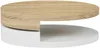 Vente-unique - VITALY Couchtisch Holz, Platte BeigeWeiß - B 60 cm x H 33 cm x L 100 cm Bild 2