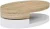 Vente-unique - VITALY Couchtisch Holz, Platte BeigeWeiß - B 60 cm x H 33 cm x L 100 cm Bild 3