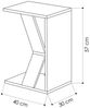 Decortie Beistelltisch Naze (pack, 1 Tisch), Moderner C-Modell Beistelltisch, Mehrzweck, 40 x 30 x 57 cm Bild 3