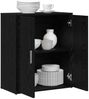 vidaXL Sideboard 2 pcs Schwarz Eichen-Optik 60 x 31 x 70 cm 3365552 Bild 3