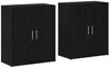 vidaXL Sideboard 2 pcs Schwarz Eichen-Optik 60 x 31 x 70 cm 3365552 Bild 2
