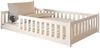 Kids Collective Kinderbett Bodenbett Bett mit Rausfallschutz & Lattenrost Montessori Bett Kinder (Jungen, Mädchen, Kinder, weitere Größen 80x160, 80x180, 90x190, 90x200, 140x200 cm), Jugendbett Gitterbett Einzelbett mit Matratze, Weiß 120x200 cm Bild 2