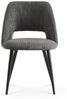 B&D home Esszimmerstühle VICKY 2er Set | Cord Polsterstuhl für Esszimmer, Küche, Büro | industrial modern Design | Kordsamt Anthrazit Bild 2