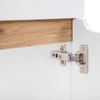 Waschtischunterschrank 60 cm SOLNA-56 Hochglanz weiß mit Wotaneiche, B x H x T ca. 60 x 85 x 45cm Bild 3