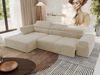 Mks Möbel 'RILASSO' Ecksofa, mit Relax-funktion, Elektrisch verstellbarer Sitz, L-förmige Ecke mit Armlehnen, Wellenfeder, Creme, Stoff, links Bild 5