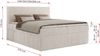 Boxspringbett mit Kopfteil und Topper Visco, Cord Bett - TILIANO - 140 x 200 cm - Beige Cord - H4 Bild 5