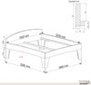 Zirbenbett Massivholzbett "Rosi" metallfrei 180 x 200 cm 58 cm mit Kopfteil Bild 5