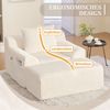 LVHOM Relaxsessel mit Hocker, Bodensofa mit Seitentaschen und Kissen, 1-Sitzer Sofasessel, Einzelsofa, für Wohnzimmer, Schlafzimmer und Studie, Beige Bild 4