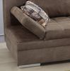 Schlafsofa Armlehnen verstellbar Bettkasten Couch Steppung Antiklederoptik Braun Bild 4