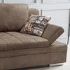 Schlafsofa Armlehnen verstellbar Bettkasten Couch Steppung Antiklederoptik Braun Bild 5