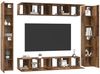 vidaXL TV-Schrankset Wandmontiert 10 pcs Altholz Holzwerkstoff 3393150 Bild 3