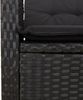 vidaXL Gartensessel Verstellbar mit Kissen Schwarz Poly Rattan 365161 Bild 4