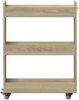 vidaXL Schrank mit Rollen Sonoma-Eiche 60x22x79 cm Holzwerkstoff 840417 Bild 5
