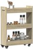 vidaXL Schrank mit Rollen Sonoma-Eiche 60x22x79 cm Holzwerkstoff 840417 Bild 4
