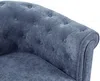 Vente-unique - CHESTERFIELD Sessel Stoff Blau - B 78 cm x H 72 cm x L 82 cm Bild 5