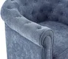 Vente-unique - CHESTERFIELD Sessel Stoff Blau - B 78 cm x H 72 cm x L 82 cm Bild 4