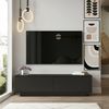 Dmora Fernsehschrank Goro, Ständer für Wohnzimmerfernseher, Niedriges Wohnzimmer-Sideboard, TV-Ständerbasis, 140x36h38 cm, Schwarz Bild 4