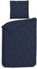 Heckett & Lane Flanell Bettwäsche 155x220 Alloro Dark Blue dunkelblau Miniblätter Bild 5