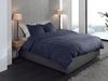 Heckett & Lane Flanell Bettwäsche 155x220 Alloro Dark Blue dunkelblau Miniblätter Bild 2