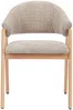 Vente-unique - SOLUNA Stuhl Stoff Schokoladenbraun - B 53,5 cm x H 82 cm x L 56 cm Bild 3