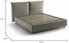 Dmora Doppelbett Aghineo, Bettkasten mit Stoffbezug, 100 % Made in Italy, Öffnung vorne, geeignet für Matratze 160 x 200 cm, Taupe Bild 3