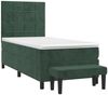 vidaXL Boxspringbett mit Matratze Dunkelgrün 80x200 cm Samt 3137812 Bild 3