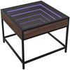 vidaXL Couchtisch mit Infinity-LED Braun Eichen-Optik 50x50x41 cm 847681 Bild 3