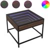 vidaXL Couchtisch mit Infinity-LED Braun Eichen-Optik 50x50x41 cm 847681 Bild 2