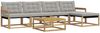 vidaXL Outdoor-Sofagarnitur 6 pcs Weiß und Hellgrau 3388605 Bild 2