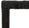 Gartentisch 190 x 75 x 90 cm aus Glas und Polyrattan in Schwarz Bild 2