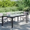 Gartentisch 190 x 75 x 90 cm aus Glas und Polyrattan in Schwarz Bild 3