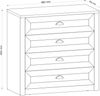 AX LIVING Kommode mit Schubladen Palmano K4 – 88 cm breit, Grau Bild 2