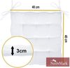 NatureMark Sitzkissen Sitzkissen 40 X 40 CM, Universal Sitzpolster Kissen, schadstoffgeprüft, Weiß Bild 3