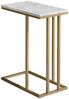 IDIMEX Beistelltisch CARLOTA, Beistelltisch Wohnzimmertisch Sofatisch Couchtisch Marmor weiß Metall Bild 2
