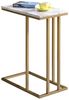 IDIMEX Beistelltisch CARLOTA, Beistelltisch Wohnzimmertisch Sofatisch Couchtisch Marmor weiß Metall Bild 4
