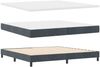 vidaXL Boxspringbett mit Kopfteil Dunkelgrau 200 x 200 cm Samt 3341487 Bild 4