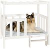 vidaXL Hundebett Weiß 105,5x83,5x100 cm Massivholz Kiefer 822388 Bild 4