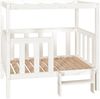 vidaXL Hundebett Weiß 105,5x83,5x100 cm Massivholz Kiefer 822388 Bild 2