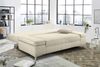 Schlafsofa Federkern Armlehnen verstellbar Couch Bettkasten Cord in Beige Grau Bild 4