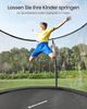 Songmics 'STRDE102B01' Trampolin Ø 305 cm, rundes Gartentrampolin mit Sicherheitsnetz, mit Leiter und gepolsterten Stangen, Sicherheitsabdeckung, sicher, schwarz Bild 4