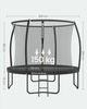 Songmics 'STRDE102B01' Trampolin Ø 305 cm, rundes Gartentrampolin mit Sicherheitsnetz, mit Leiter und gepolsterten Stangen, Sicherheitsabdeckung, sicher, schwarz Bild 2
