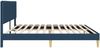 vidaXL Bettrahmen mit Kopfteil Blau 200 x 200 cm Stoff 42027611 Bild 5